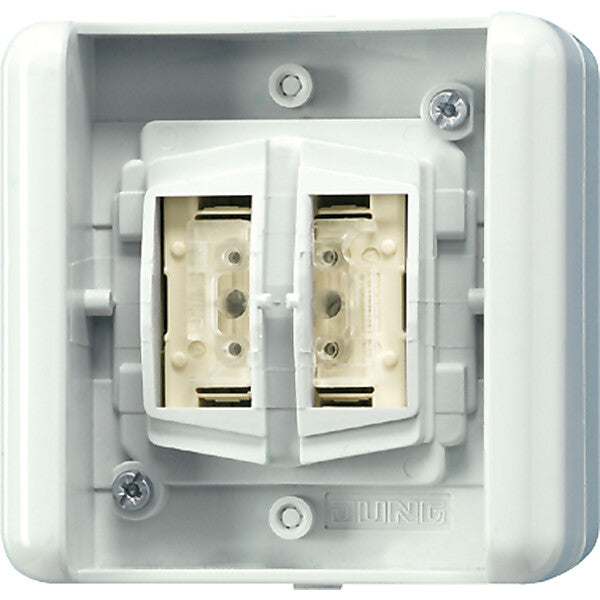 JUNG KNX Taster BA 2f. Mittenstellung 8472.02 LED W